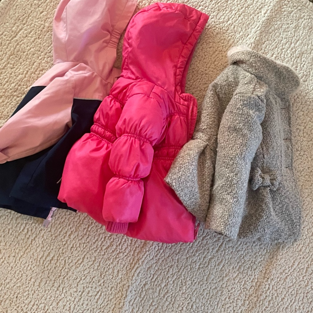 Toddler jacket &coat bundle size 12-24months. Smoke free home. Gently used.As is